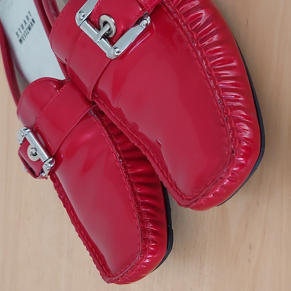 Stuart Weitzman Red Patent Leather Mules - Picture 9 of 15